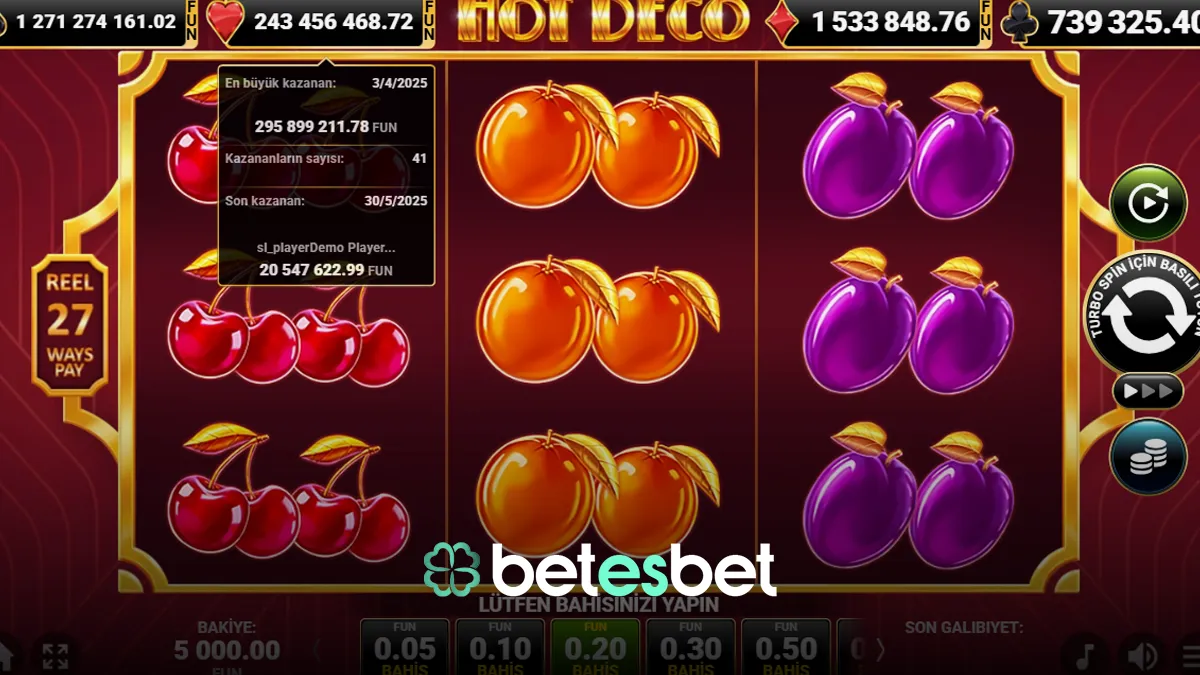 Betesbet Hot Deco oyunu